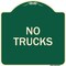 Signmission Designer Series Driveway No Trucks, Green & Tan Heavy-Gauge Aluminum Sign, 18" x 18", G-1818-24123 A-DES-G-1818-24123 - alternate 1